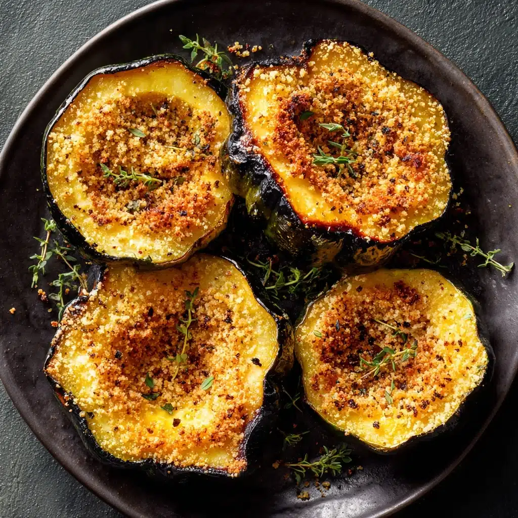 Parmesan Herb Roasted Acorn Squash Recipe