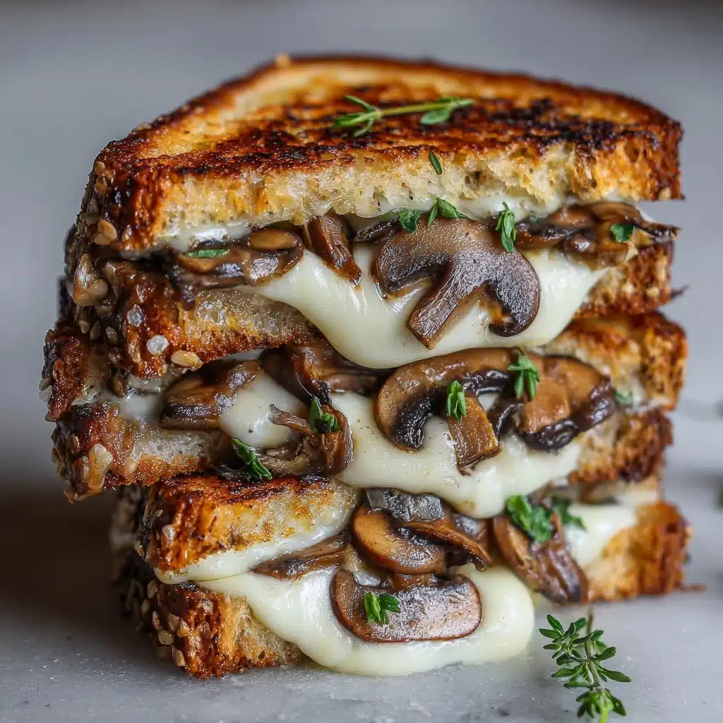 Garlic Mushroom Grilled Cheese Recipe - Recipe Image