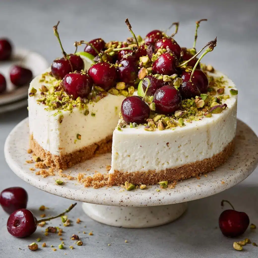 Lemon-Lime Cherry Pistachio Cheesecake Recipe