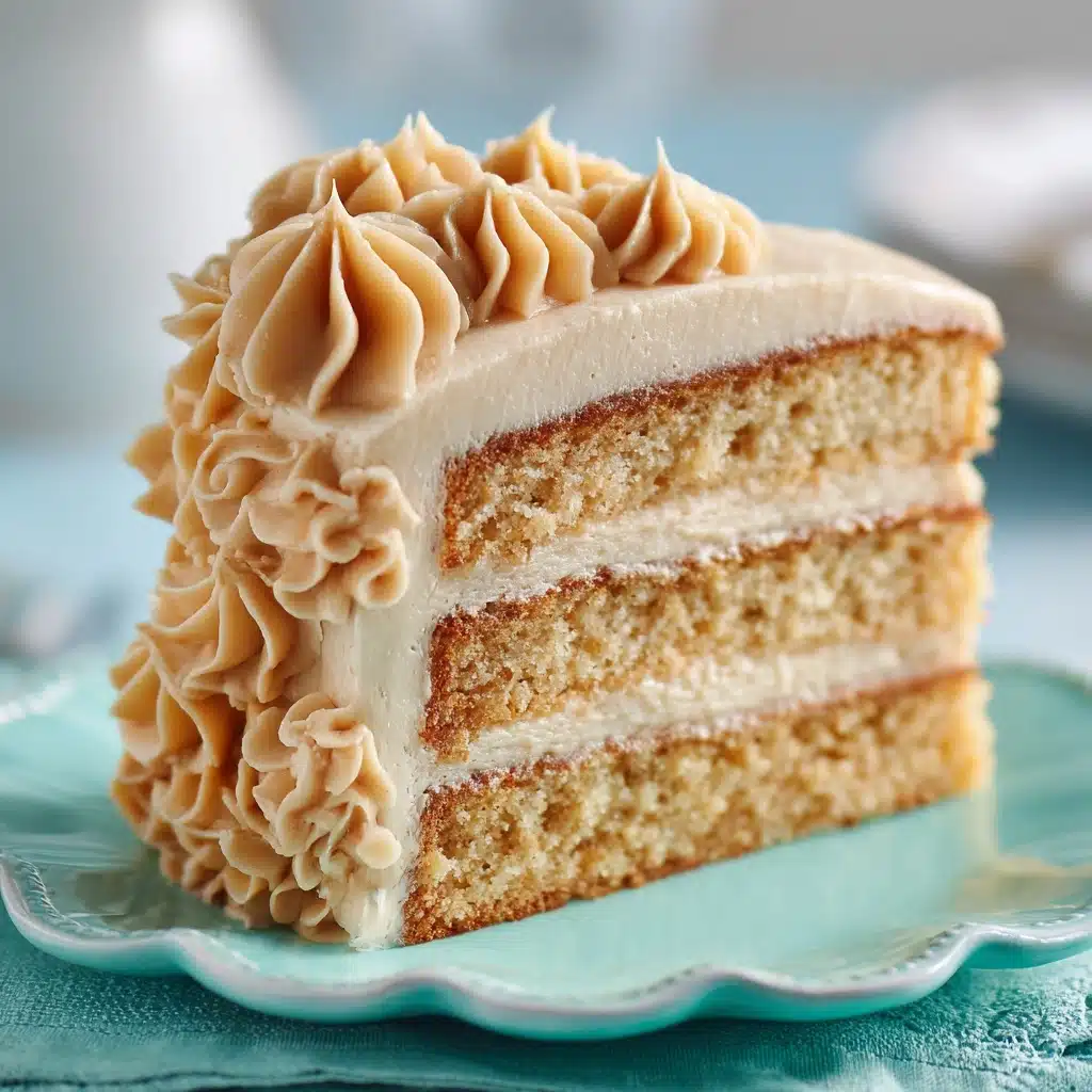 Vanilla Cream Cake with Quick Caramel Frosting Recipe - Recipe Image