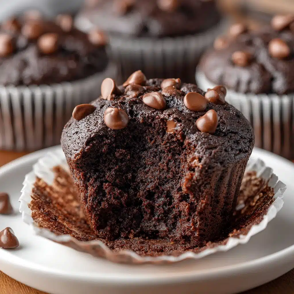 Healthy Double Chocolate Zucchini Muffins Recipe