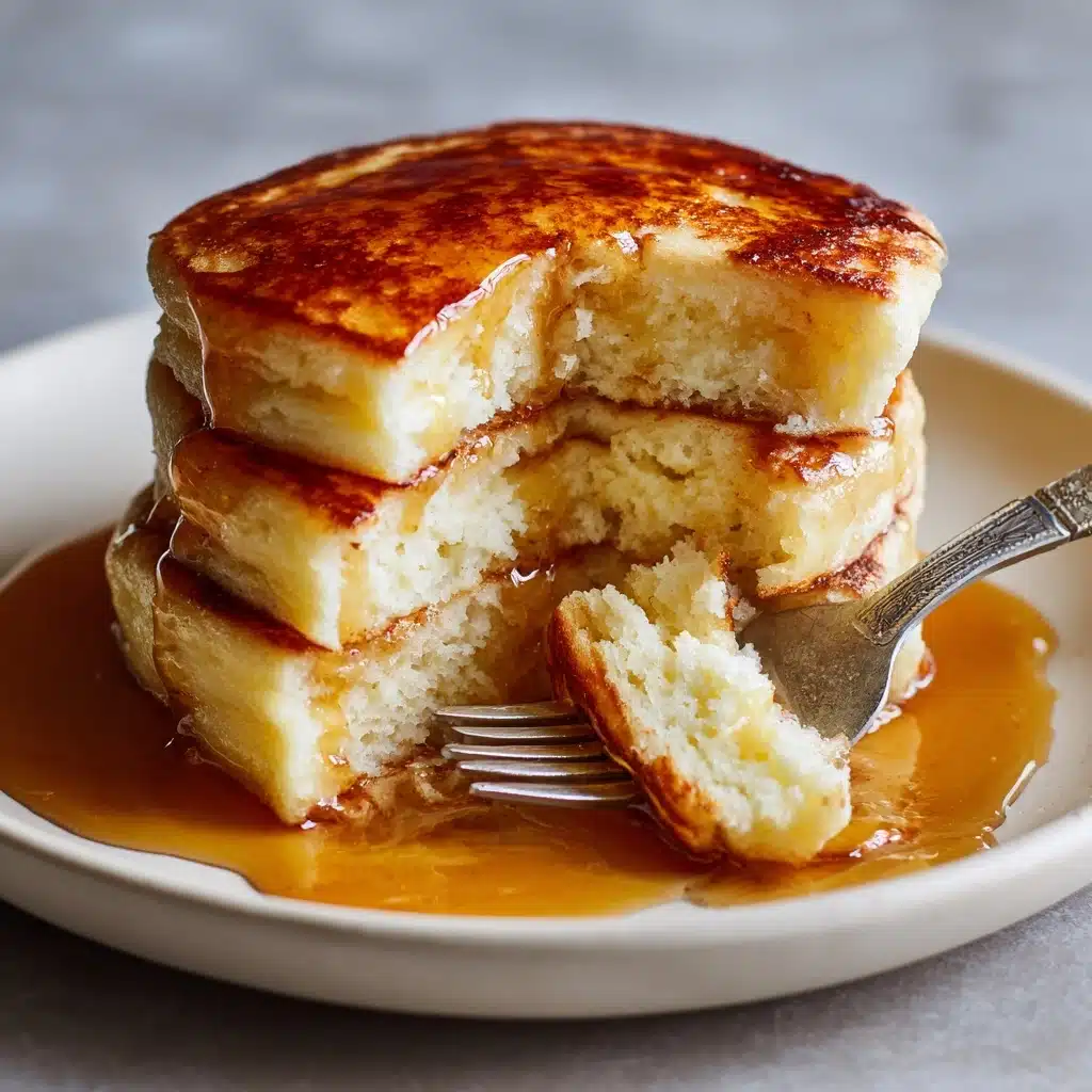 Buttermilk Pancakes with Homemade White Syrup Recipe - Recipe Image