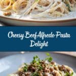 Creamy Ground Beef Alfredo Pasta Recipe