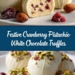 Cranberry Pistachio White Chocolate Truffles Recipe
