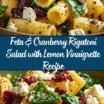 Feta & Cranberry Rigatoni Salad with Lemon Vinaigrette Recipe