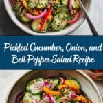 Pickled Cucumber, Onion, and Bell Pepper Salad Recipe