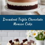 Triple Chocolate Mousse Cake Recipe