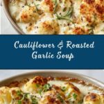 Cheddar Cauliflower and Roasted Garlic Soup Recipe