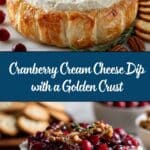 Baked Cranberry Cream Cheese Dip with a Golden Crust Recipe