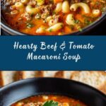 Beef & Tomato Macaroni Soup Recipe