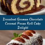 Decadent German Chocolate Coconut Pecan Roll Cake Recipe