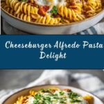 Loaded Cheeseburger Alfredo Pasta Recipe