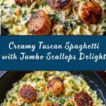 Creamy Tuscan Spaghetti with Jumbo Scallops Recipe