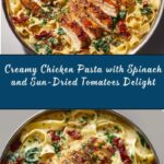 Creamy Chicken Pasta with Spinach and Sun-Dried Tomatoes Recipe