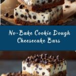 No-Bake Cookie Dough Cheesecake Bars Recipe