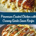 Parmesan Crusted Chicken with Creamy Garlic Sauce Recipe