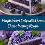 Purple Velvet Cake with Cream Cheese Frosting Recipe