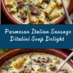 Creamy Parmesan Italian Sausage Ditalini Soup Recipe