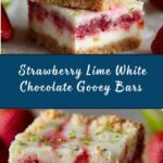 Strawberry Lime White Chocolate Gooey Bars Recipe