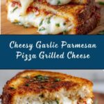 Garlic Parmesan Pizza Grilled Cheese Recipe