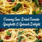 Spaghetti & Spinach with Sun-Dried Tomato Cream Sauce Recipe