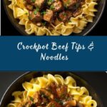 Tender Crockpot Beef Tips with Noodles Recipe
