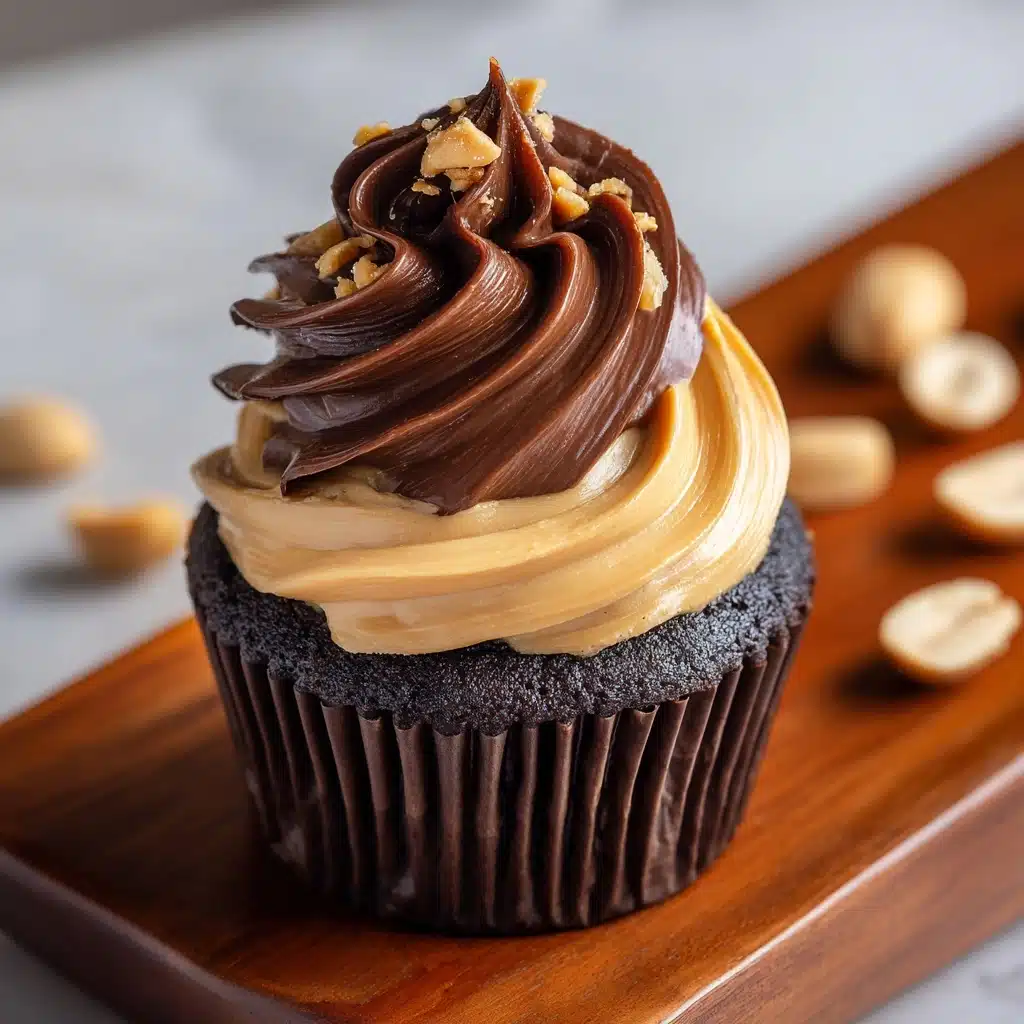 Chocolate Peanut Butter Cupcakes Recipe - Recipe Image