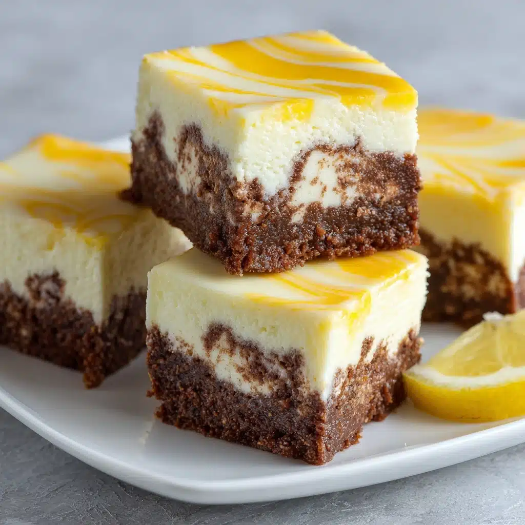 Lemon Cream Cheese Brownies Recipe - Recipe Image