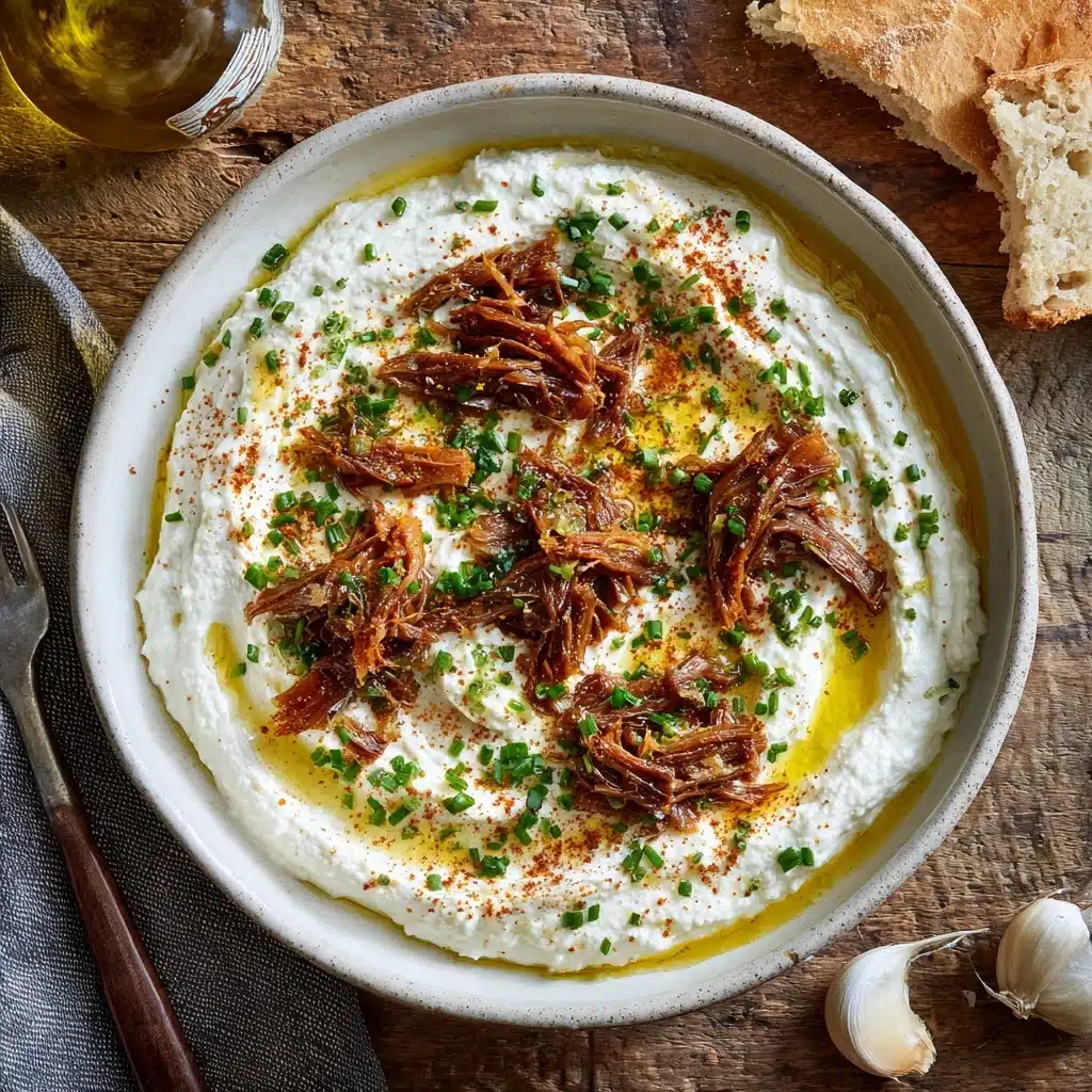 Roasted Garlic and Creamy Beef Dip with Hot Honey Recipe