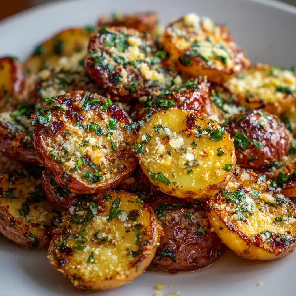 Crispy Garlic Parmesan Crusted Potatoes Recipe - Recipe Image