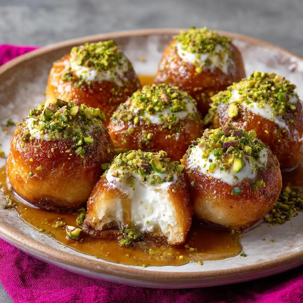 Stuffed Gulab Jamuns with Cream and Pistachio Filling Recipe