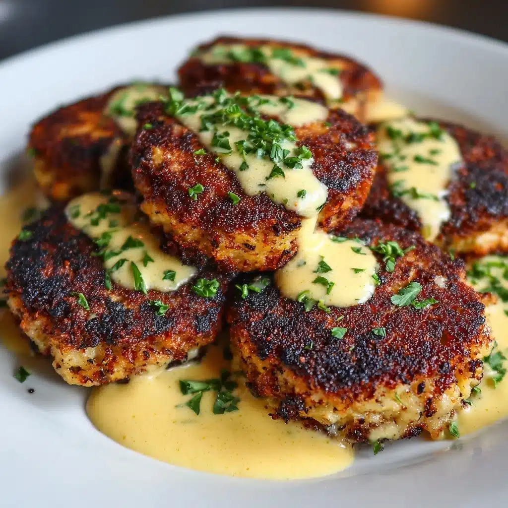 Cheddar Bay Crab Cakes with Lemon Butter Drizzle Recipe - Recipe Image