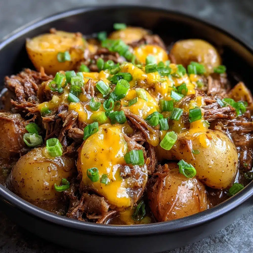 Crockpot Loaded Steak and Potato Bake Recipe