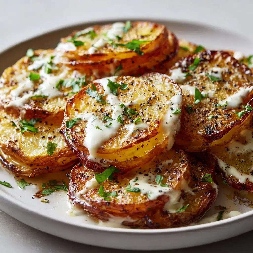 Creamy Garlic Sauce Baby Potatoes Recipe