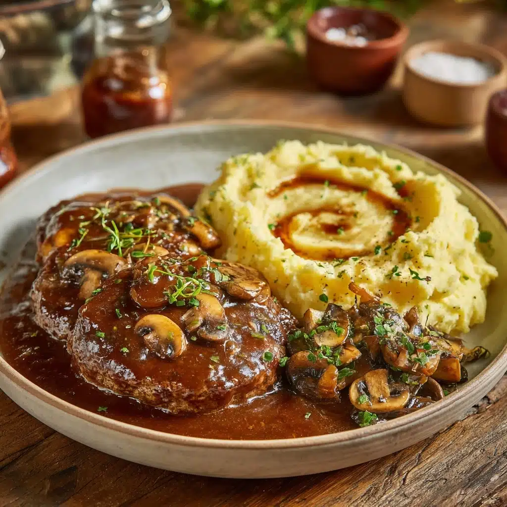 Salisbury Steak with Mushroom Gravy Recipe - Recipe Image