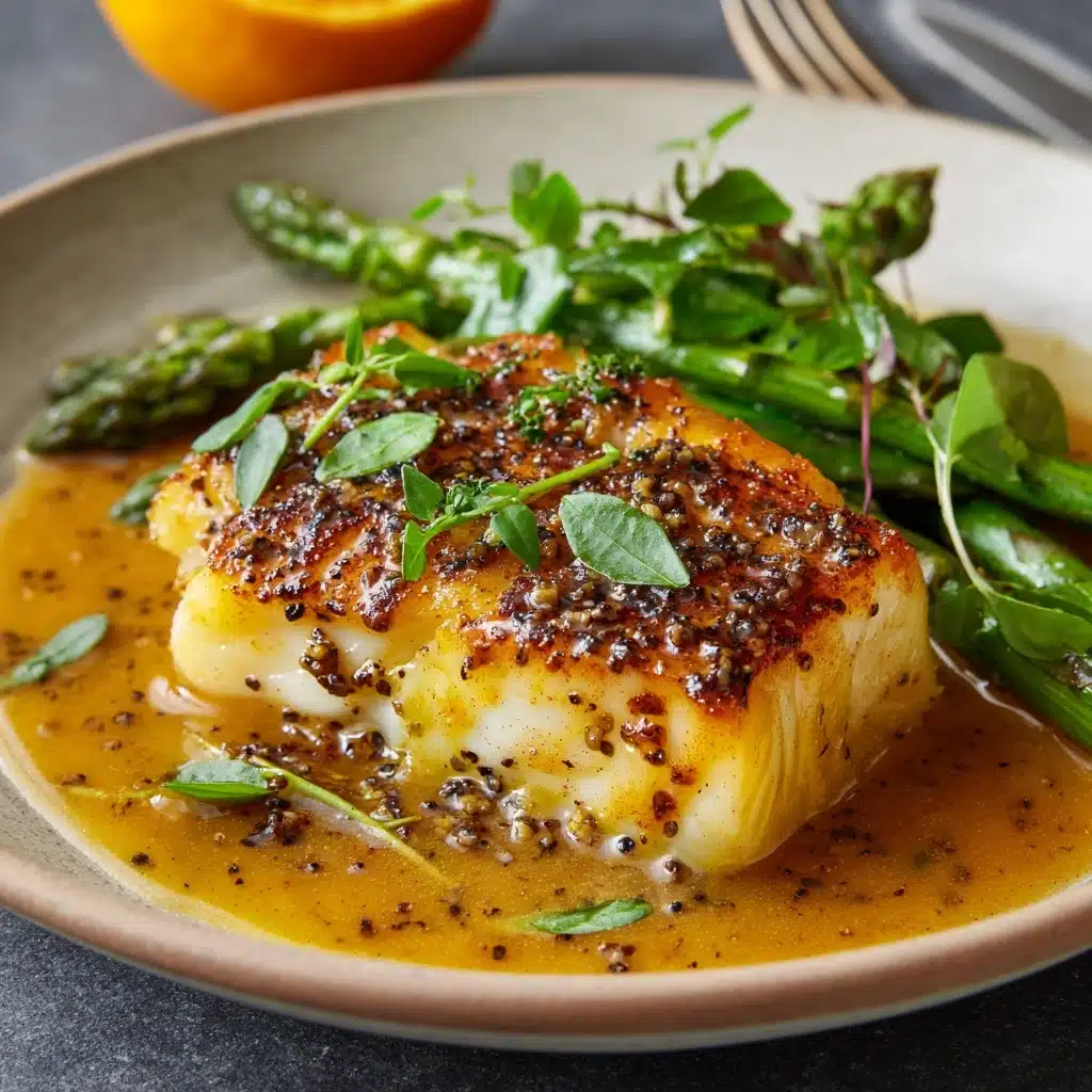 Baked Cod with Orange Beurre Blanc Recipe - Recipe Image