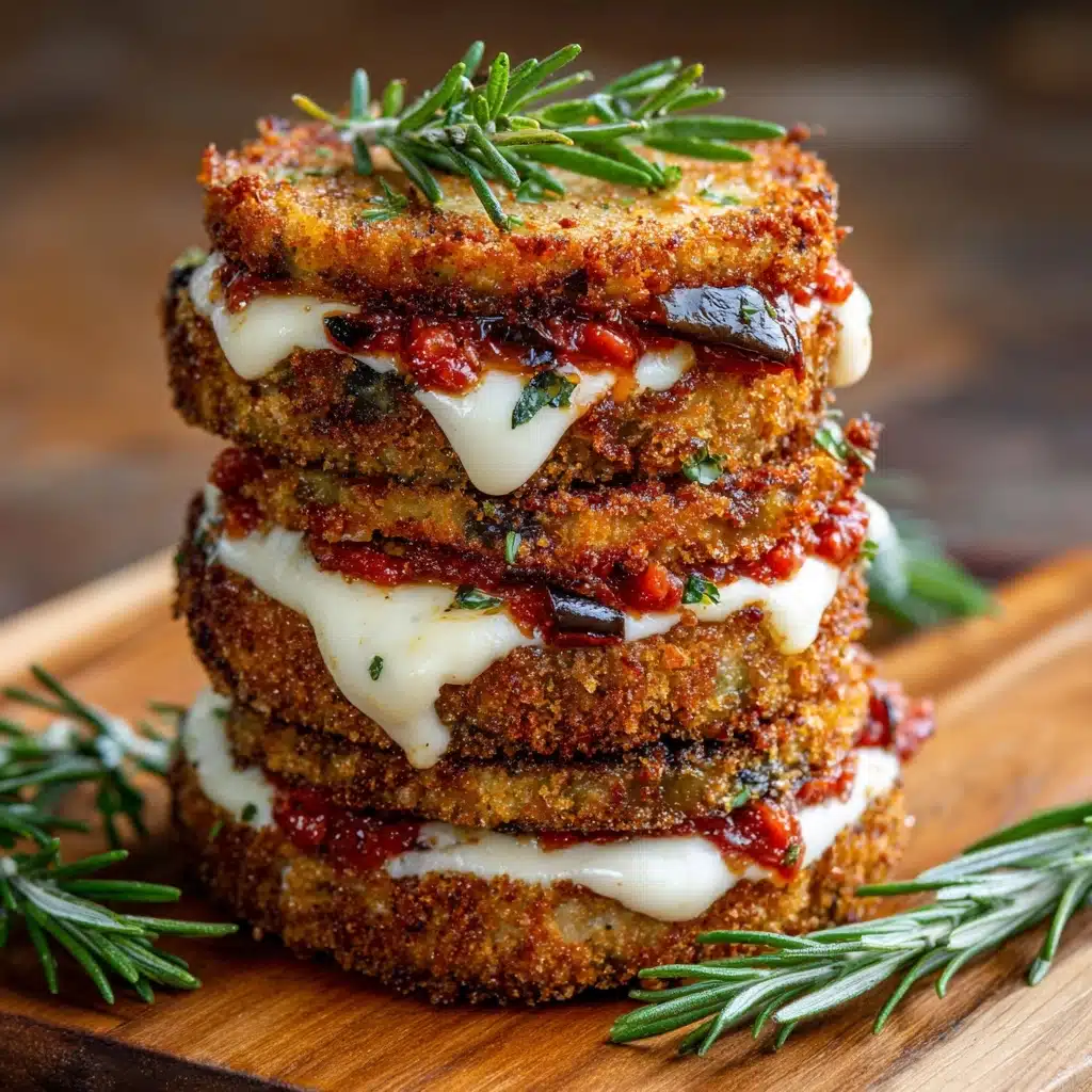 Eggplant and Goat-Cheese Sandwiches with Tomato Tarragon Sauce Recipe - Recipe Image