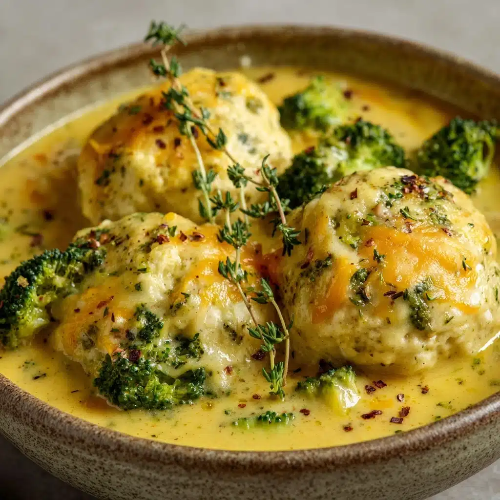 One Pot Broccoli Cheddar and Dumplings Recipe - Recipe Image