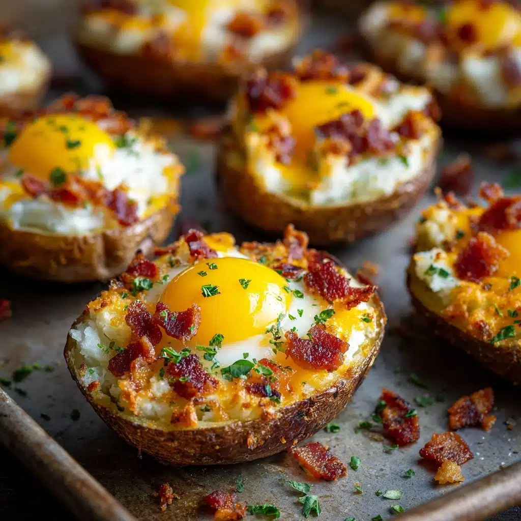 Twice Baked Loaded Breakfast Potatoes Recipe - Recipe Image
