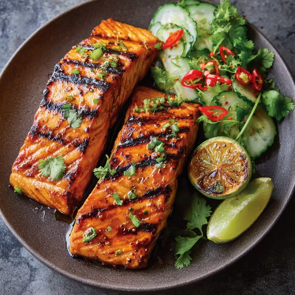 Soy Salmon Steak with Sambal Salad Recipe - Recipe Image