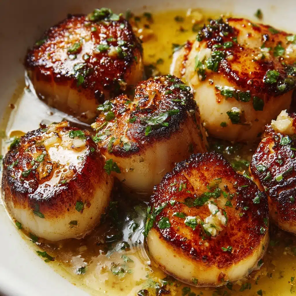 Pan Seared Scallops with Lemon Garlic Sauce Recipe - Recipe Image