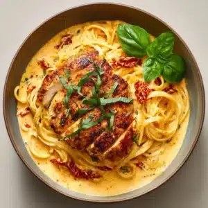 Garlic Basil Chicken with Tomato Butter Sauce Recipe