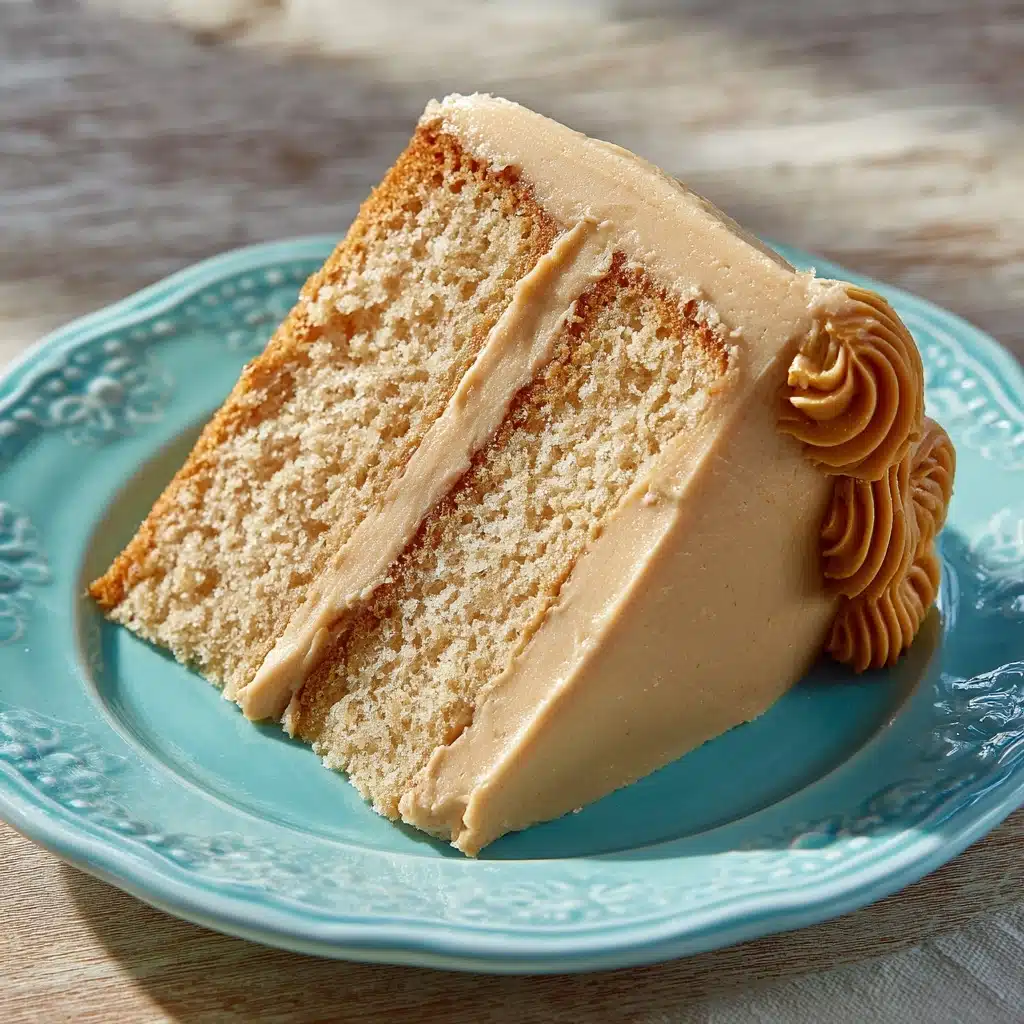 Vanilla Cream Cake with Quick Caramel Frosting Recipe - Recipe Image