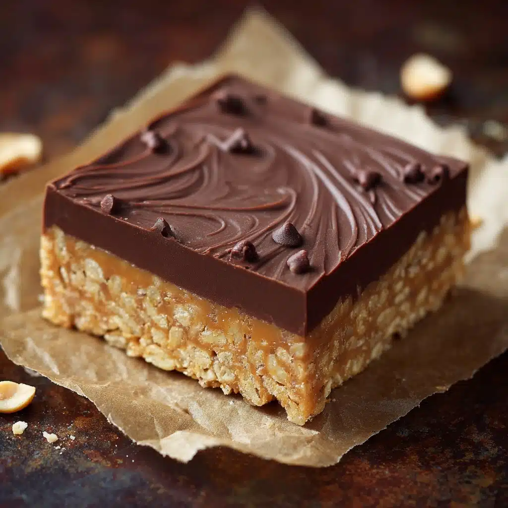 Healthy No-Bake Chocolate Peanut Butter Crunch Bars Recipe