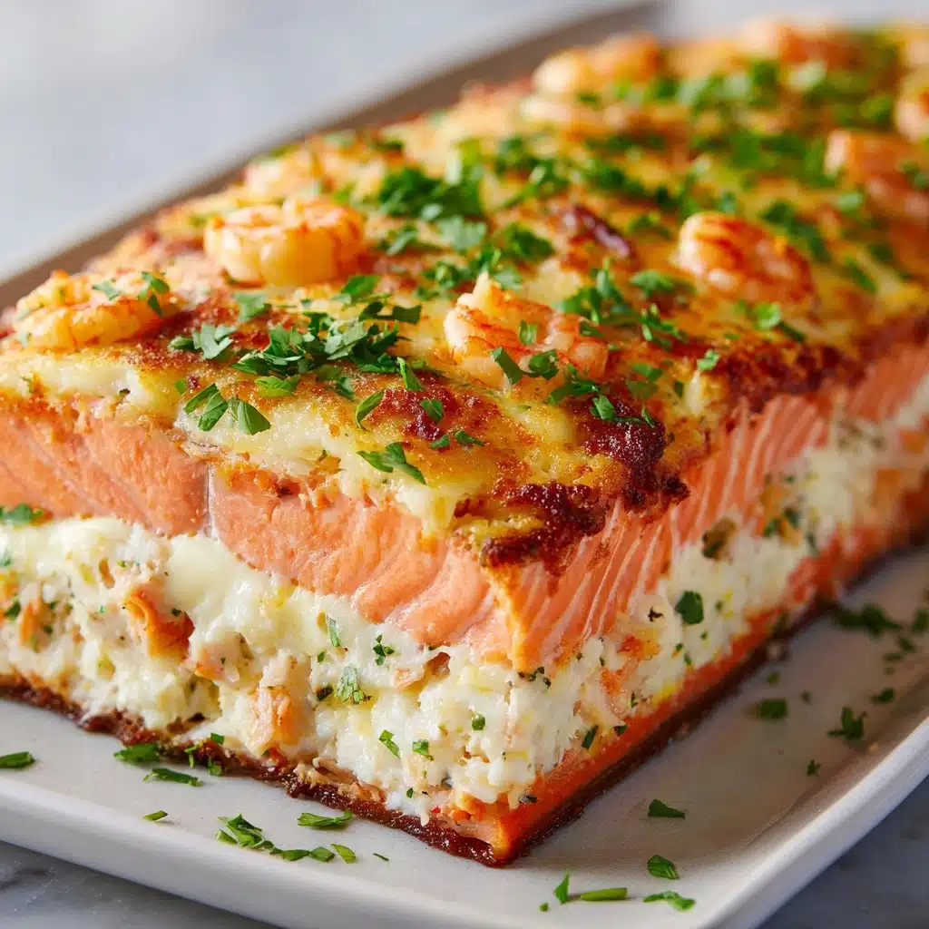 Crab & Shrimp Stuffed Salmon Recipe