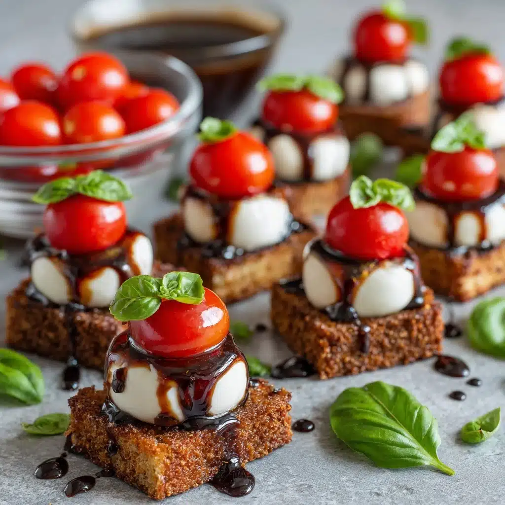 Caprese Salad Bites with Balsamic Reduction Recipe - Recipe Image