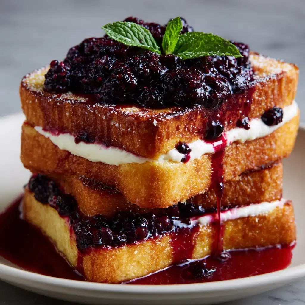 Cream Cheese Stuffed French Toast with Blackberry Recipe - Recipe Image