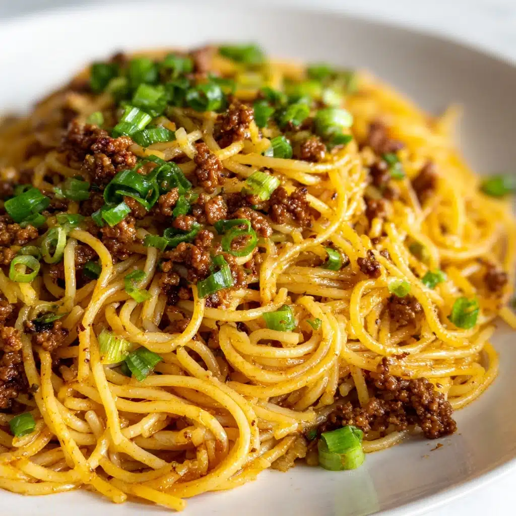 Asian-Style Ground Beef Spaghetti Recipe - Recipe Image