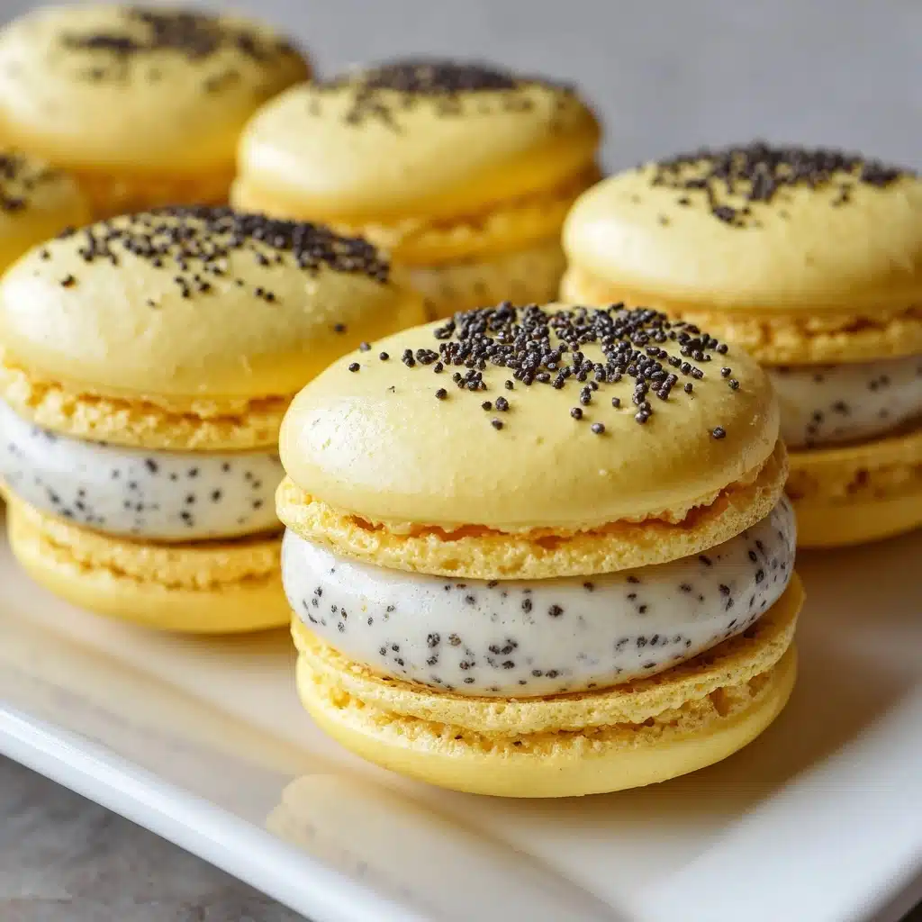 Lemon Poppy Seed Macarons Recipe