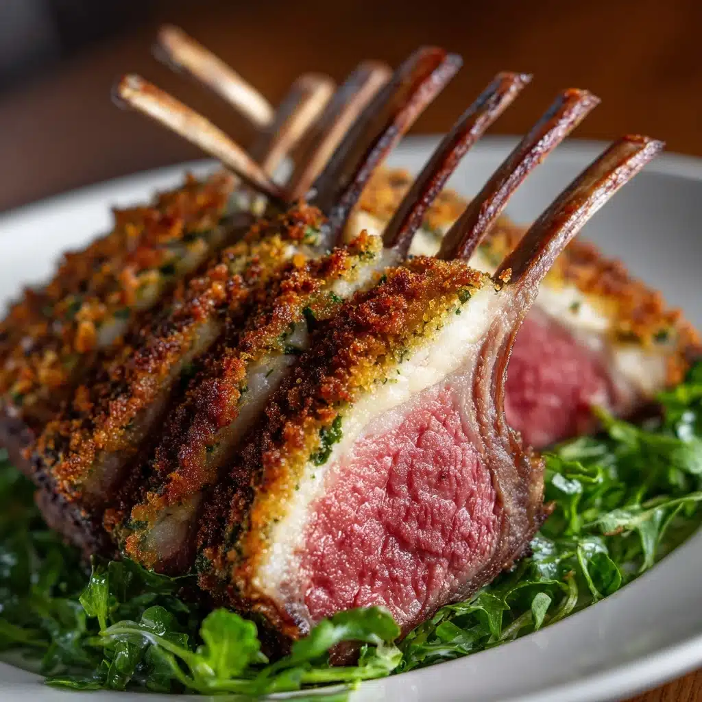Herb-Crusted Rack of Lamb with Garlic and Rosemary Recipe